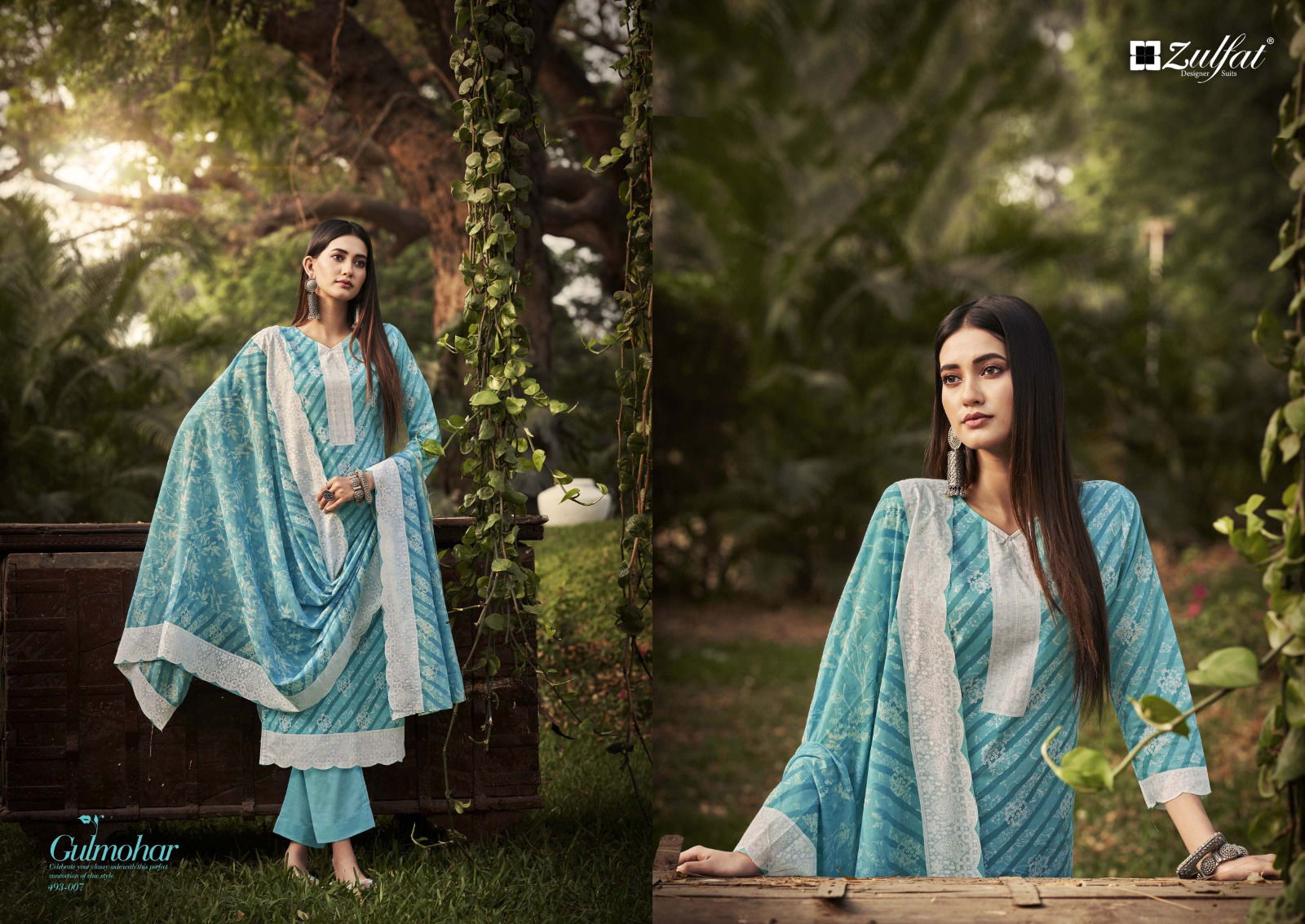 Gulmohar By Zulfat 001-010 Printed Cotton Dress Material Catalog